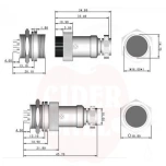 Steckverbinder GX16-6 (6-polig)