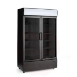 Refrigerator back bar 512L Arktic double-door with backlit panel black 220-240V/510W 1120x585x(H)1900mm