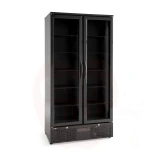 Back bar refrigerator 384L double-door Arktic black 220-240V/365W 900x530x(H)1820mm