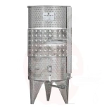Tank 1000L cone bottom refrigerated with air floating lid stainless steel