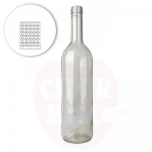 Glasflasche 750ml bordeaux 400g 1631 Stück transparent
