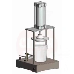 Pneumatic capper for plastic caps