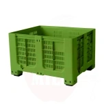 Palletbox 700L gray 4 feet 120x100xh79cm