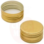 Metallkappe 18mm GL18 goldfarben mit Öffnungsring