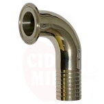 Clamp fitting 1.5″ / 50.5 mm elbow for 32 mm hose