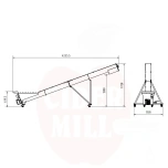 Screw elevator DCR-400 Maurer 1158x4235x1728mm stainless steel
