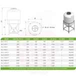 Plastmahuti 600L koonusega metallalusel