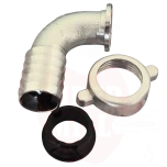 Bent fitting with fly nut Ø 20 + ¾” GAS