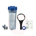 Filter housing 10" food grade plastic max 4.8bar/+50°C