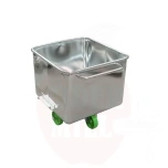 Mahuti-vann 200L roostevaba ventiil rattad 680x690x700mm