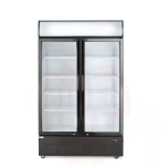 Back bar refrigerator 512L double-door with backlit panel Arktic black 220-240V/510W 1120x585x(H)1900mm