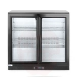 Back bar refrigerator 158L double sliding doors Arktic black 220-240V/160W 900x520x(H)865mm