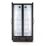 Back bar refrigerator 384L double-door Arktic black 220-240V/365W 900x530x(H)1820mm