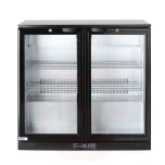 Back bar refrigerator 158L double-door Arktic black 220-240V/160W 900x530x(H)870mm