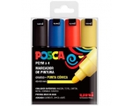 Posca marker PC-7M x4, tavatoonid must, sinine, punane, kollane