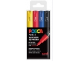 Posca marker PC - 1M x 4, sinine, kollane, punane, must 4 tk 