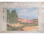 Tikkimiispilt Kirik põllul No 766, 18x24 cm 
