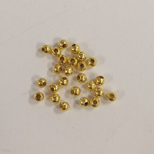 Metallhelmed, 3mm, kuldsed, 25 tk