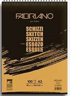Joonistusplokk Fabriano Accademia, A4, 200gr, 30 lehte